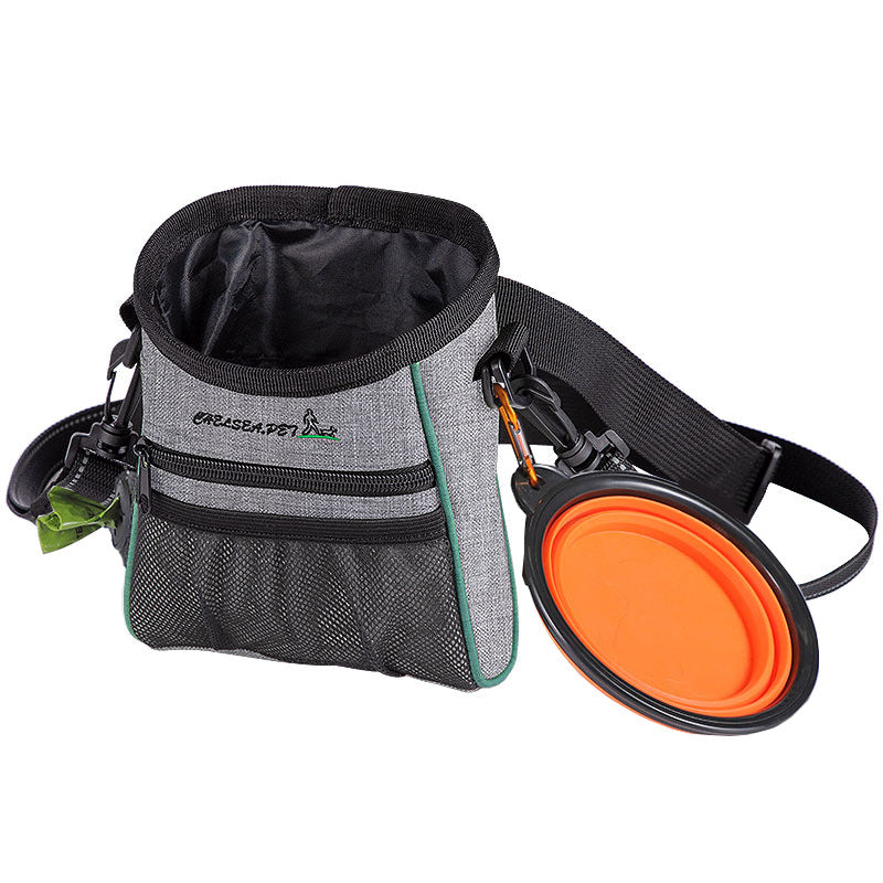 Waterproof portable hiking bag Chalk bag Pet Oxford Cloth small pet Fanny pack dog food bag