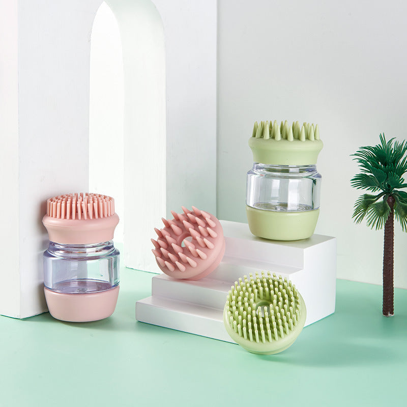 New Pet Products Cat And Dog Bath Brush Silicone Comb Double Hair Massage Bath Brush