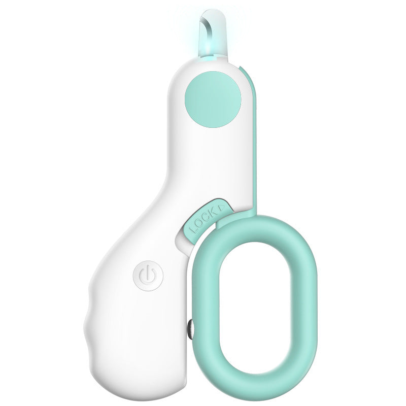 Cross-Border New Mini Pet Nail Clippers Cat And Dog Nail Clippers Led Bloodline Pet Nail Clippers
