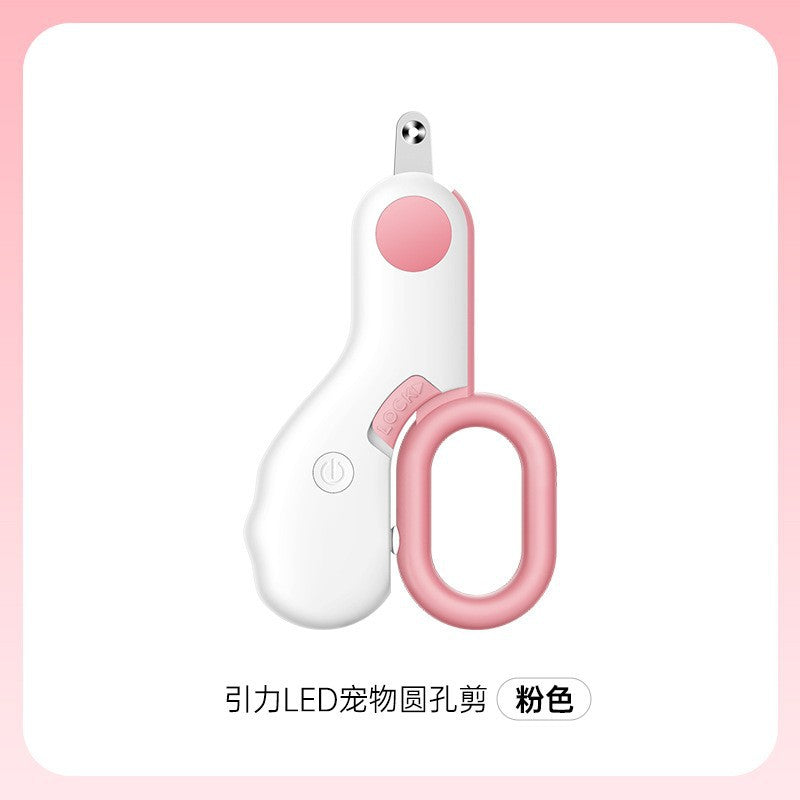 Cross-Border New Mini Pet Nail Clippers Cat And Dog Nail Clippers Led Bloodline Pet Nail Clippers