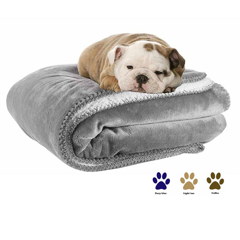 Plain Lamb Wool Comforter Waterproof Mat Large Size Pet Blanket