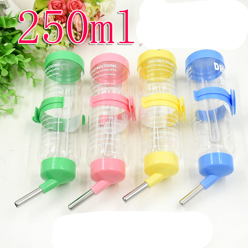 Customizable Pet Cage Hamster Golden Silk Bear Dragon Cat Rabbit Guinea Pig Squirrel Water Bottle Small Pet Water Bottle Specifications 60-250Ml