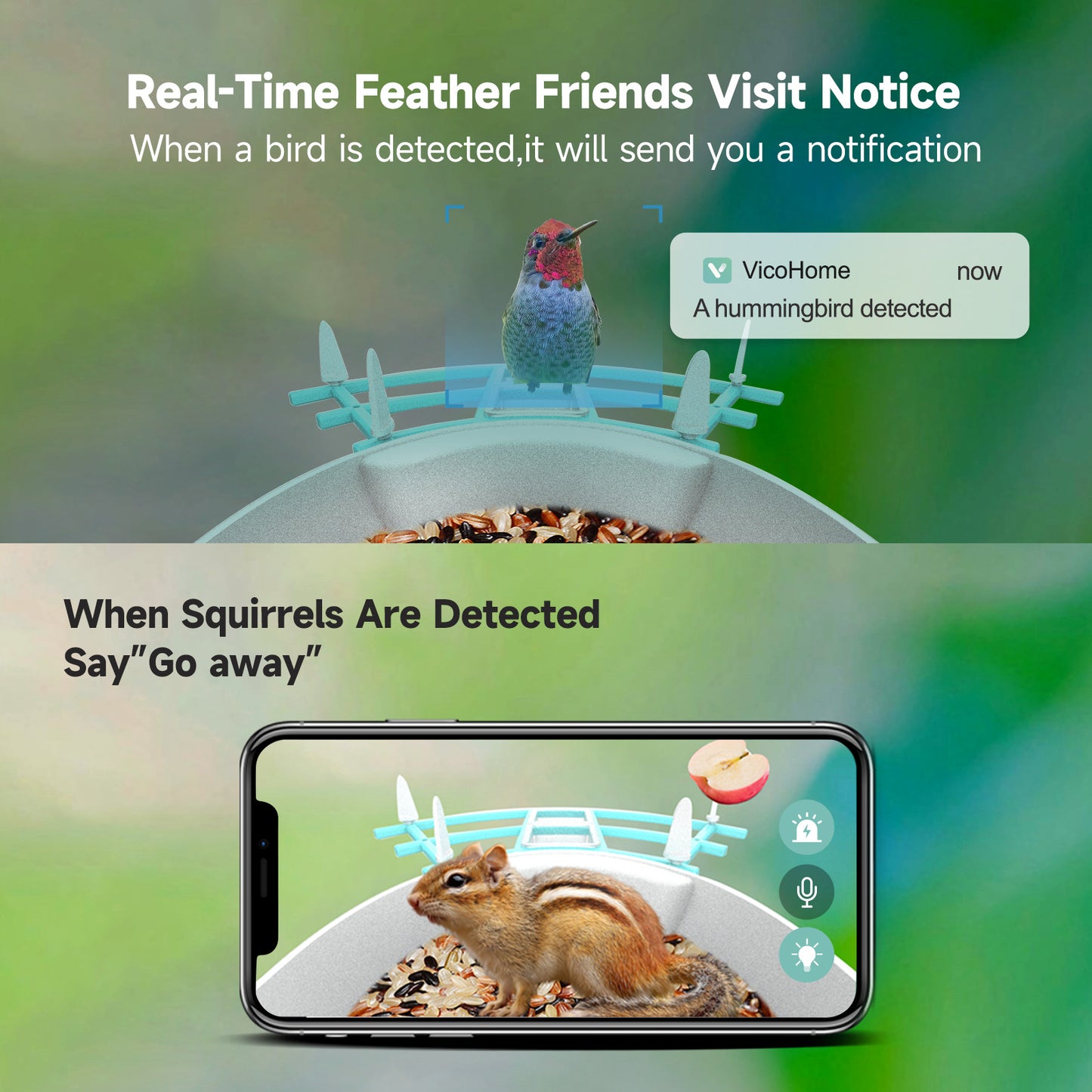 Smart Bird Feeder Camera, Solar Powered, Ai Bird Species Identification, 1080P Hd Video, Wifi Wireless, Waterproof Outdoor Bird House, For Bird Lover