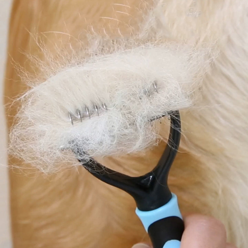Hair Removal Comb Long Hair Cat Hair Removal Brush For Cats And Dogs Pet Knotting Comb Stainless Steel Small Double-Sided Comb