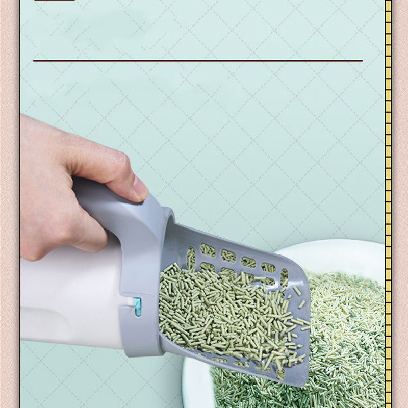 Amazon'S New All-In-One Litter Scooper Set Cat Poop Scooper Set Pet Pooper Can Be Removed And Portable Plastic