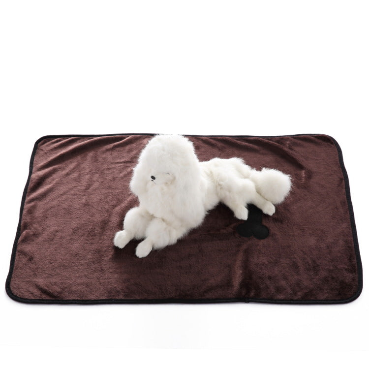 Dog Mat Blanket Coral Fluffy Pet Blanket Double-Sided Fleece Footprints Dog Pet Cat Blanket Pet Dog Blanket
