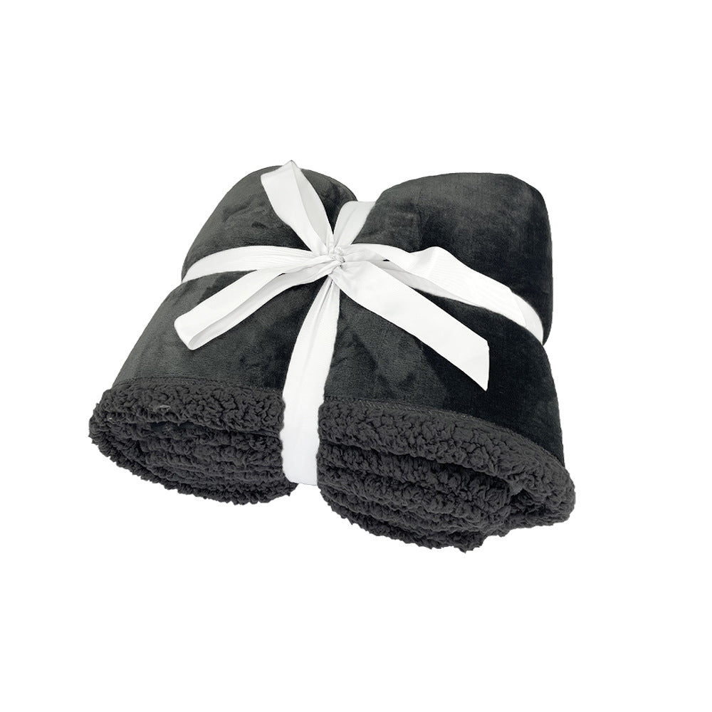 Pure black custom 50X60 inch waterproof urine insulation warm household pet blanket