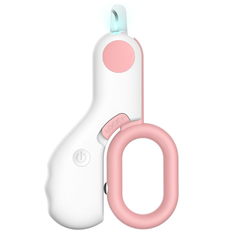 Cross-Border New Mini Pet Nail Clippers Cat And Dog Nail Clippers Led Bloodline Pet Nail Clippers