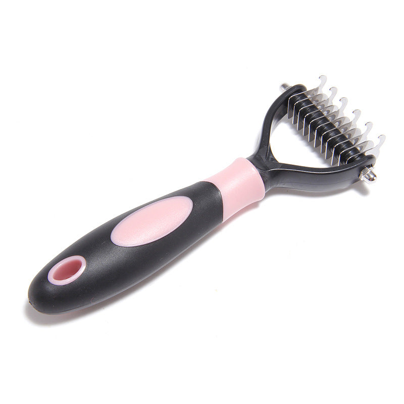 Hair Removal Comb Long Hair Cat Hair Removal Brush For Cats And Dogs Pet Knotting Comb Stainless Steel Small Double-Sided Comb