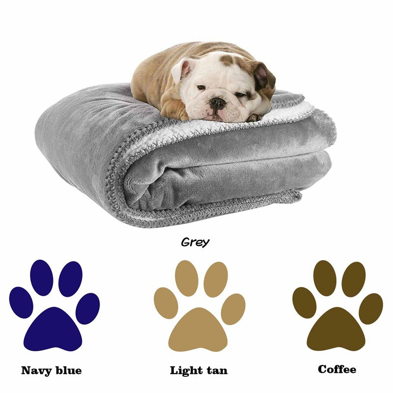 Premium Four Colors Flannel Waterproof Pet Lamb Blanket