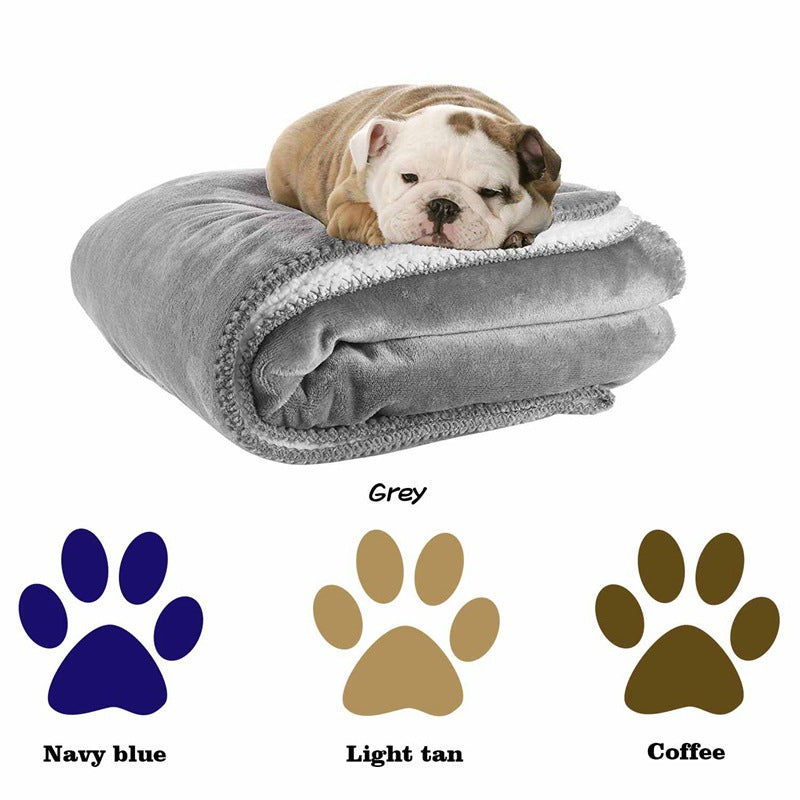 Plain Lamb Wool Comforter Waterproof Mat Large Size Pet Blanket