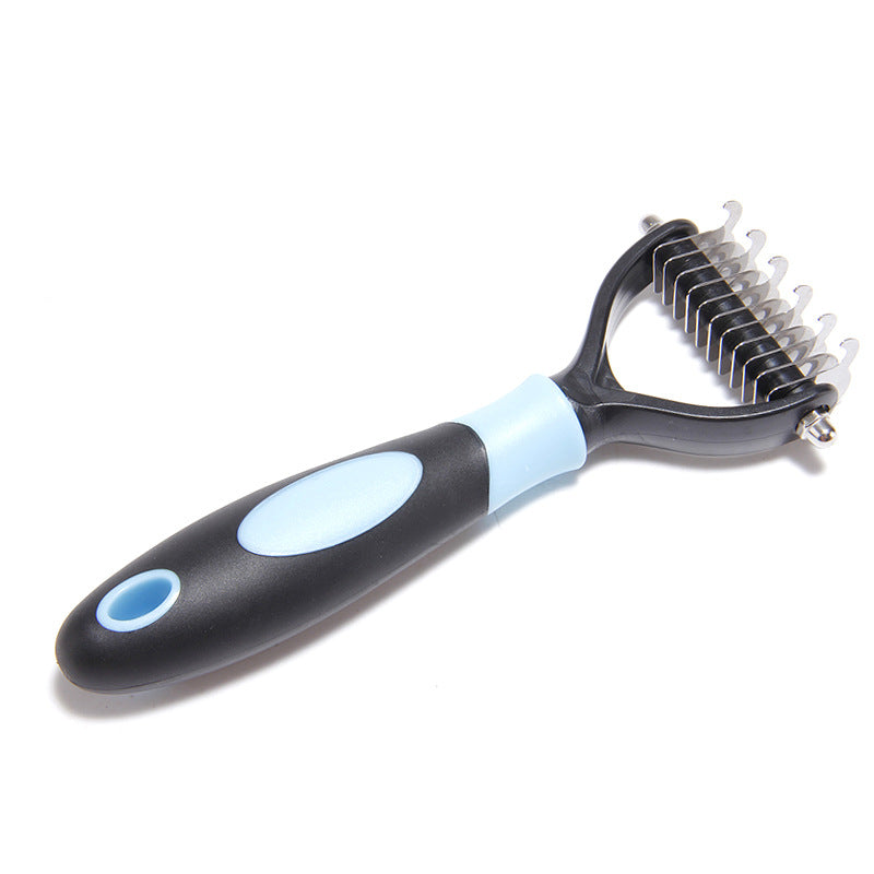 Hair Removal Comb Long Hair Cat Hair Removal Brush For Cats And Dogs Pet Knotting Comb Stainless Steel Small Double-Sided Comb