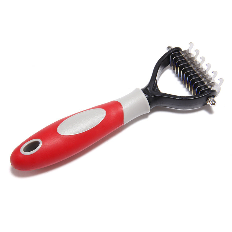Hair Removal Comb Long Hair Cat Hair Removal Brush For Cats And Dogs Pet Knotting Comb Stainless Steel Small Double-Sided Comb