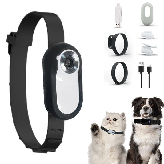 Hd 1080P Dog Tracker Collar,No Wifi Needed Cat Collars Camera Sport/Action Camera With Video Records,Mini Body Cam Indoor/Outdoor Wireless Collar Pet Supplies/Stuff Designed For Dogs Birthday Gift