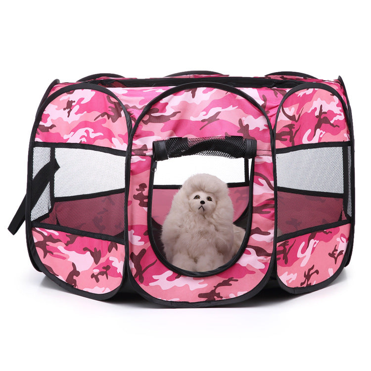 Foldable Pet Octagon Tent Pet Birthing Enclosure Oxford Cloth Pet Octagon Cat And Dog Cage