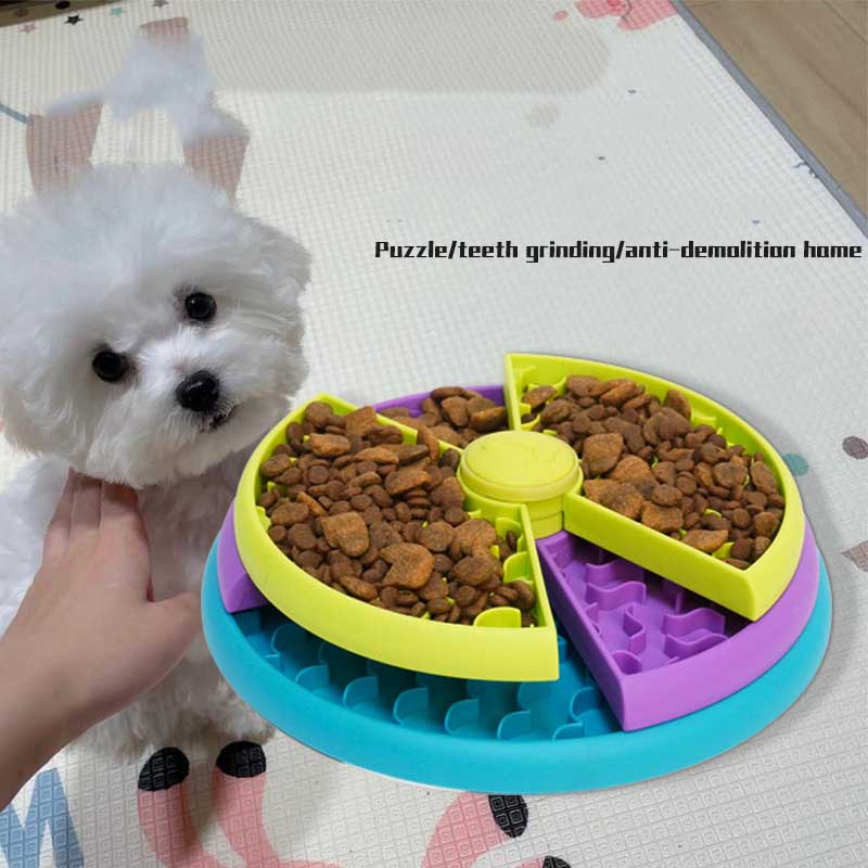 Puzzle Feeder Slow Feeder Dog Bowl, Dog Bowl for Dry, Wet, and Raw Food, 9.8 Inches Dog Food Puzzle Makes Mealtime Fun and Healthy, Dog Puzzles for All Breed Dogs