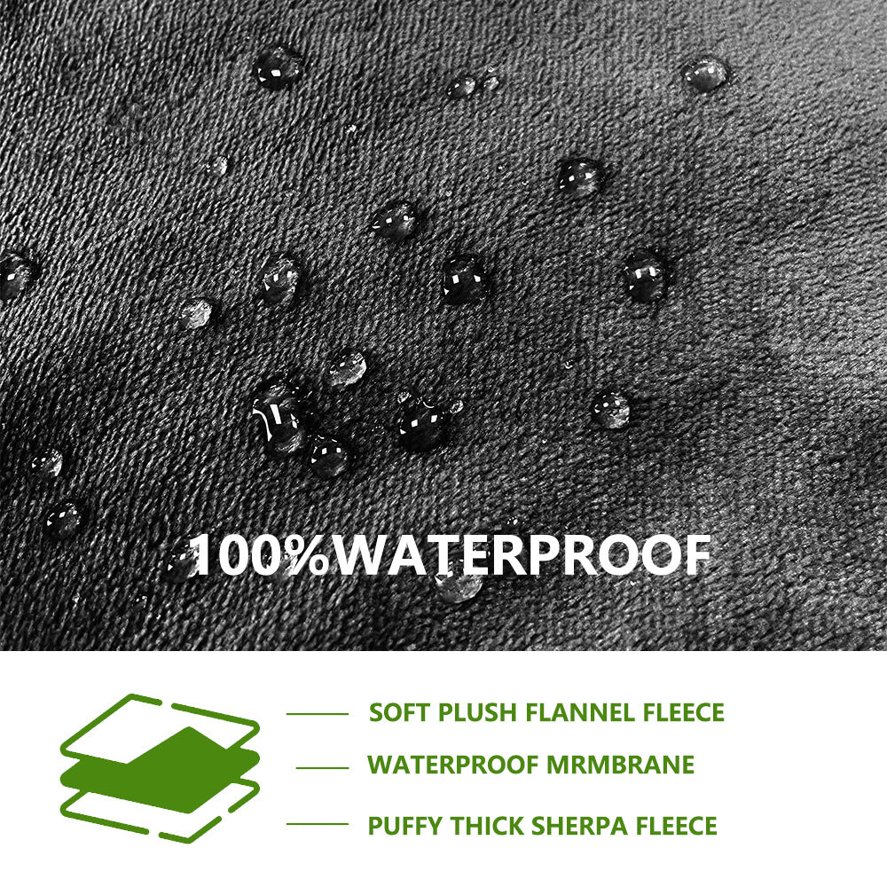 Pure black custom 50X60 inch waterproof urine insulation warm household pet blanket