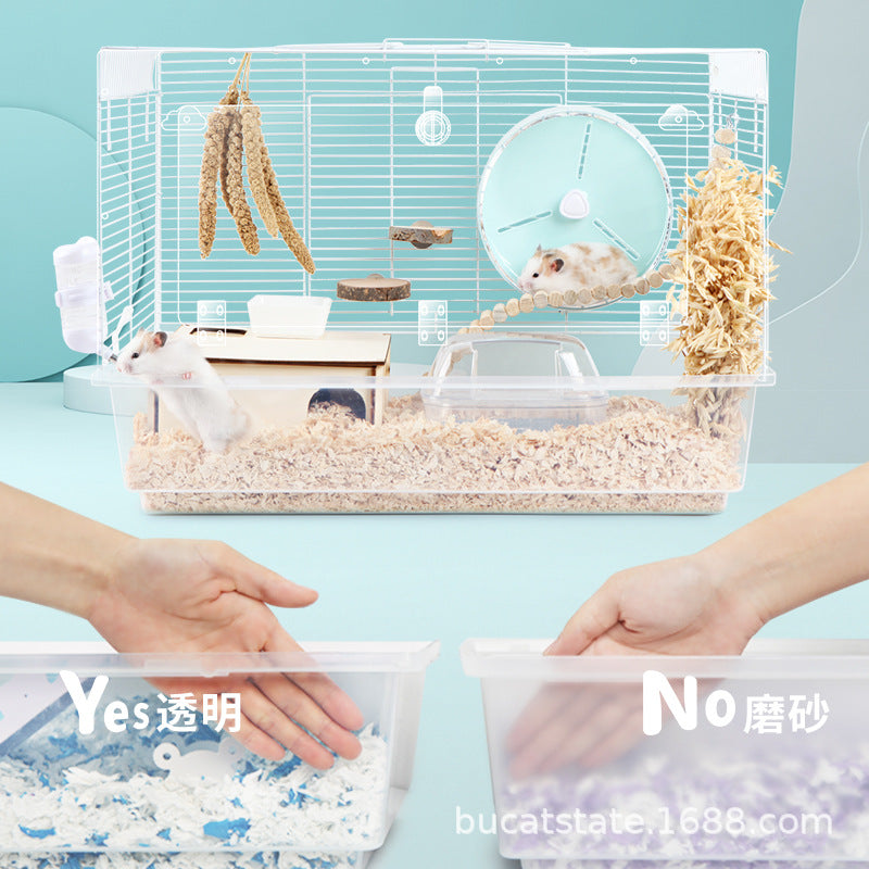 Hamster Cage Wholesale 60 Base Cage Acrylic Transparent Golden Bear Flower Branch Breathable Breeding Breeding Box