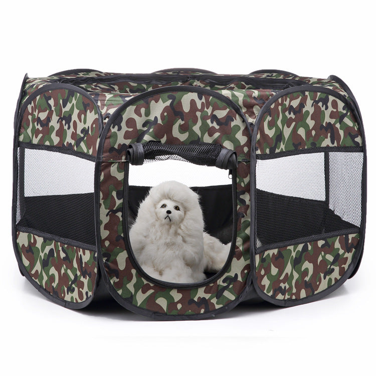 Foldable Pet Octagon Tent Pet Birthing Enclosure Oxford Cloth Pet Octagon Cat And Dog Cage