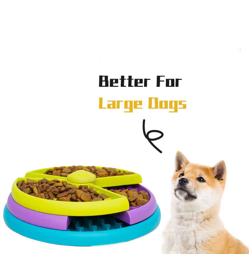 Puzzle Feeder Slow Feeder Dog Bowl, Dog Bowl for Dry, Wet, and Raw Food, 9.8 Inches Dog Food Puzzle Makes Mealtime Fun and Healthy, Dog Puzzles for All Breed Dogs