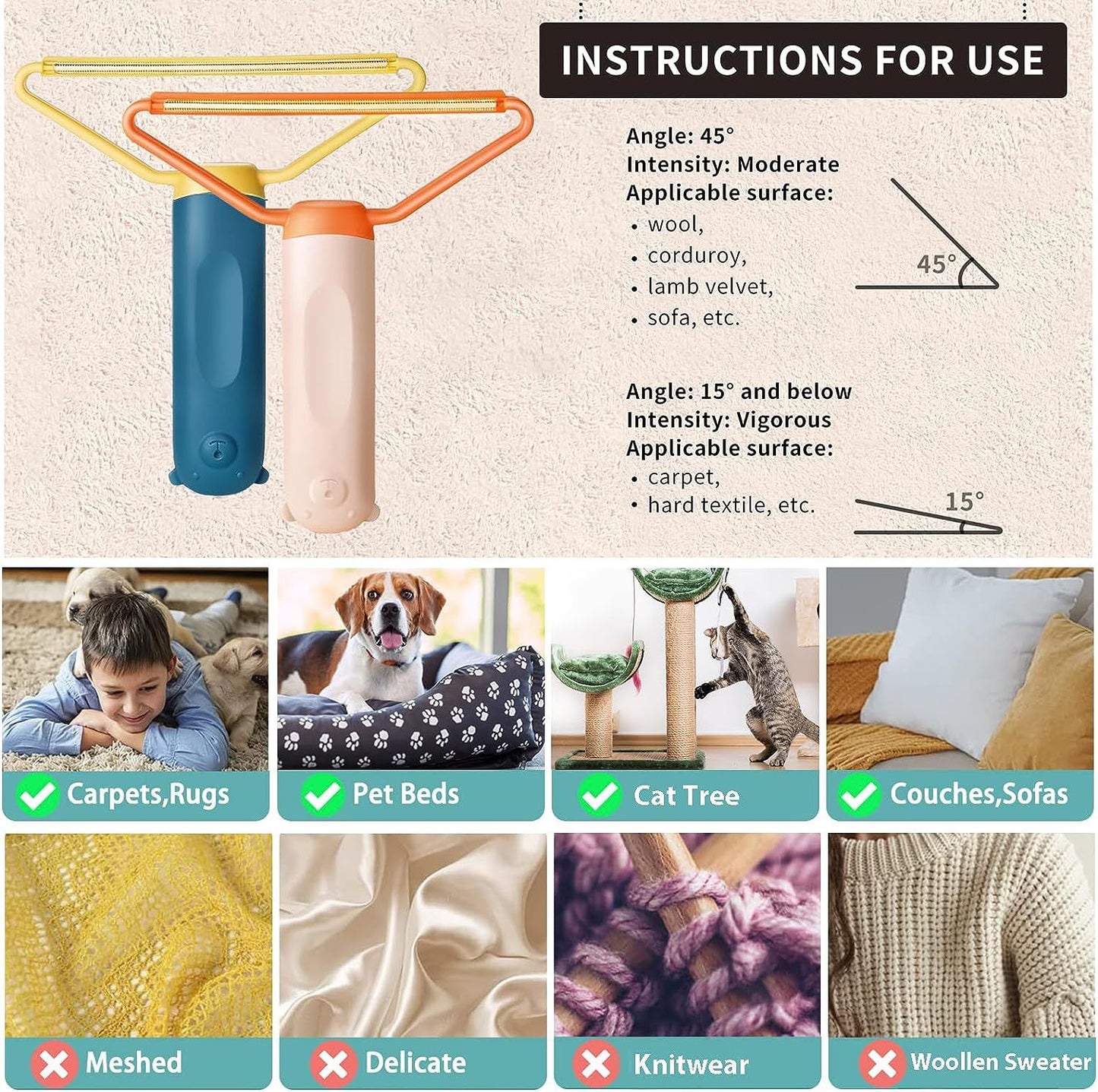 Cat Hair Cleaner Pet Hair Shaver Bed Carpet Hair Remover Suction Device Cat And Dog Hair Sticky Device
