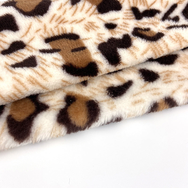 Cow Print Leopard Print Flannel Pet Blanket Kennel Mat Cover Mat Mat Small Fur Blanket Laurel Dog Blanket