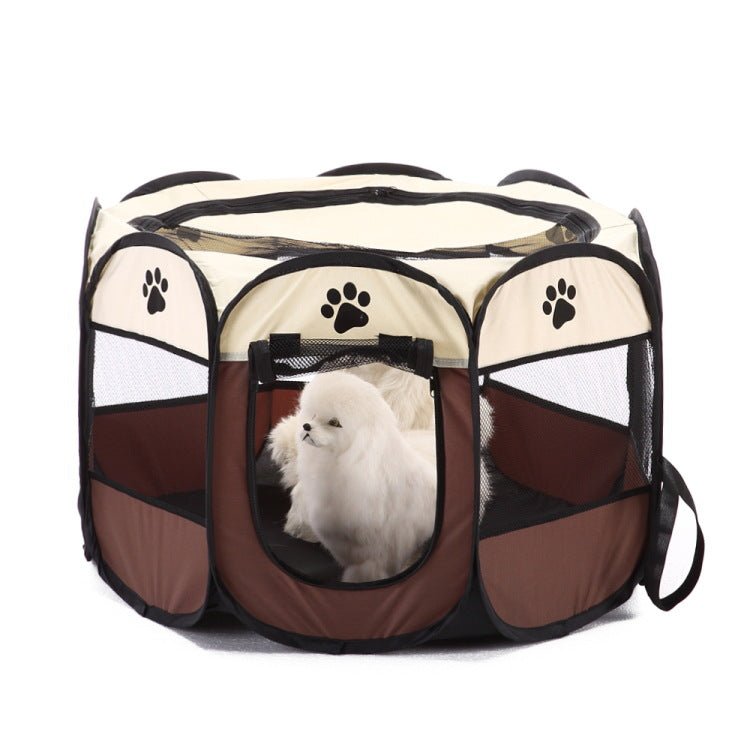 Foldable Pet Octagon Tent Pet Birthing Enclosure Oxford Cloth Pet Octagon Cat And Dog Cage