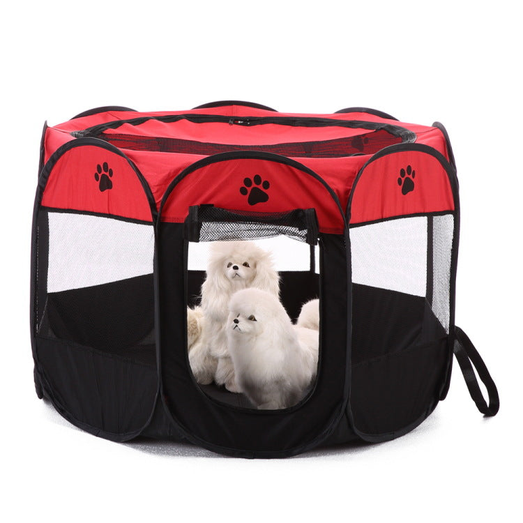 Foldable Pet Octagon Tent Pet Birthing Enclosure Oxford Cloth Pet Octagon Cat And Dog Cage