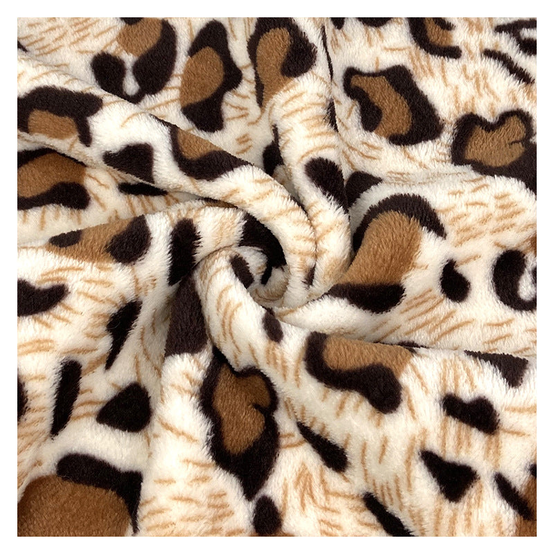 Cow Print Leopard Print Flannel Pet Blanket Kennel Mat Cover Mat Mat Small Fur Blanket Laurel Dog Blanket