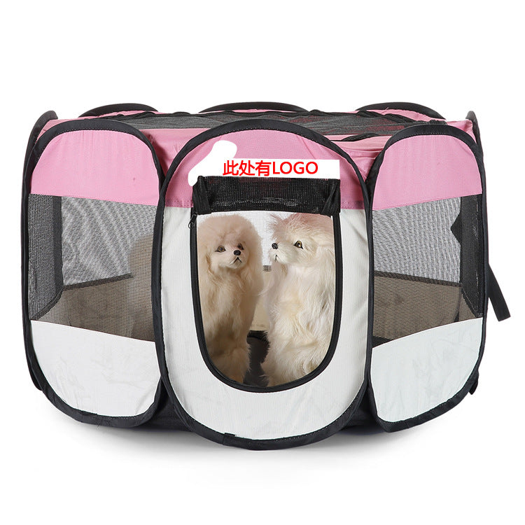 Foldable Pet Octagon Tent Pet Birthing Enclosure Oxford Cloth Pet Octagon Cat And Dog Cage