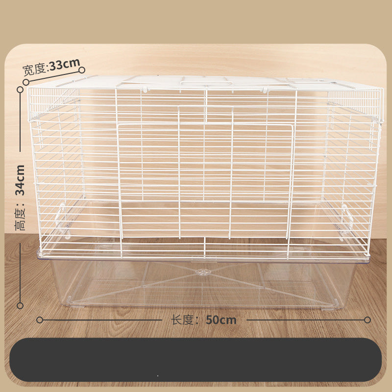 Hamster Cage 50 Base Cage Transparent Plus High Bottom Basin Novice Package Complete With Golden Silk Bear Villa